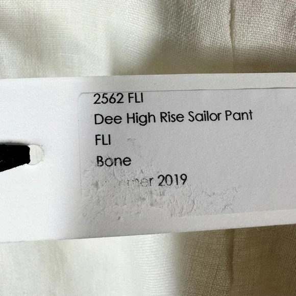 L’AGENCE Dee High Rise Sailor Linen Pants Bone color Size 25 - Picture 7 of 12